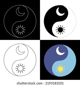 Sun and moon yin yang symbol - sharingpok