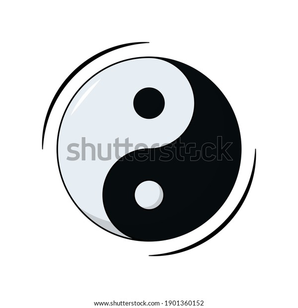 Yin Yang symbol sign icon\
logo