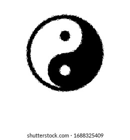 Yin yang symbol with space for your text element. Vector illustration