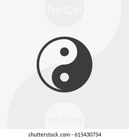 Yin And Yang Symbol. Tai Chi Illustration.