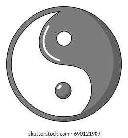 Yin yang symbol taoism icon. Cartoon illustration of yin yang symbol taoism vector icon for web design