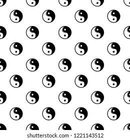 Yin yang symbol taoism pattern vector seamless repeating for any web design