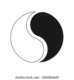 Yin Yang symbol. Vector.