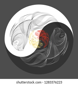 Yin Yang symbol. Vector.