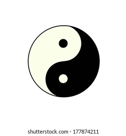 Yin Yang symbol. Vector.