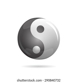 Yin Yang symbol. Vector.