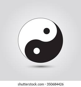 Yin Yang symbol. Vector.