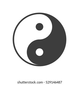 Yin yang symbol vector.