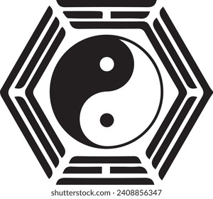 Yin and Yang symbol vector art