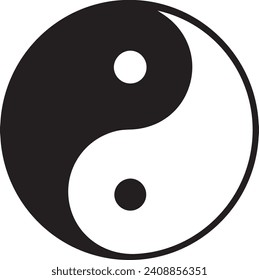 Yin and Yang symbol vector art