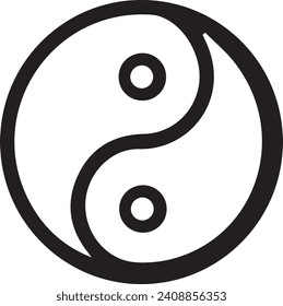 Yin and Yang symbol vector art