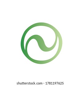 Yin yang symbol vector. Circle logo illustration, isolated on white background.