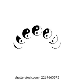 yin yang symbol vector concept
