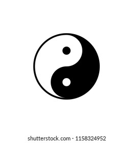 Yin Yang symbol vector drawing