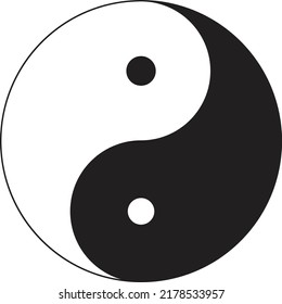 Yin Yang symbol vector. feng shui symbol