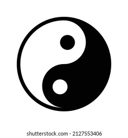 Yin Yang Symbol. Vector icon.