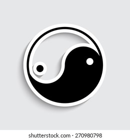 Yin yang symbol  - vector icon