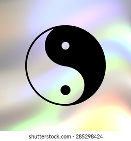 yin yang symbol - vector icon