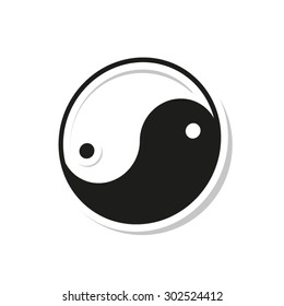 Yin yang symbol  - vector icon