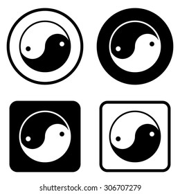Yin yang symbol   - vector icon