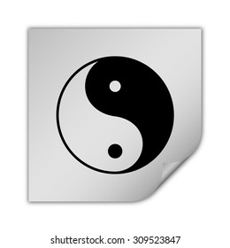 yin yang symbol vector icon