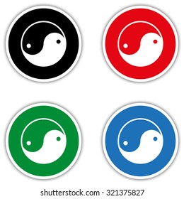 Yin yang symbol   - vector icon