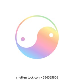 Yin yang symbol -  vector icon