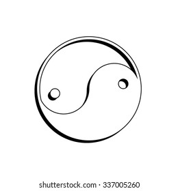 Yin yang symbol - vector icon