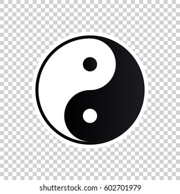 Yin and Yang symbol. Vector icon, sign