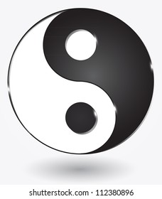 Yin yang symbol. Vector illustration.