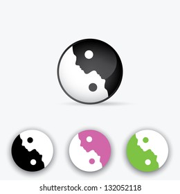 Yin Yang symbol - vector illustration