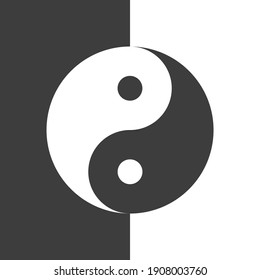 Yin yang symbol vector. Vector illustration EPS 10.