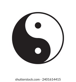 Yin Yang symbol vector illustration 