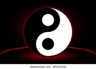 Yin yang symbol , Yin Yang vector illustration ,