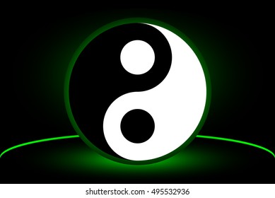 Yin yang symbol , Yin Yang vector illustration ,