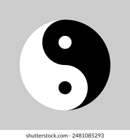 Yin and yang symbol. Vector image