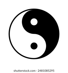 Yin and yang symbol. Vector image