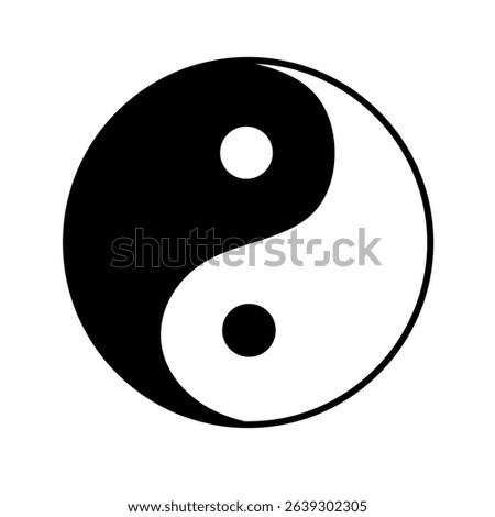 yin yang symbol vector on white background