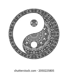 Yin Yang Symbol - Vector Sign