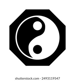 Símbolo Yin Yang - Vector Signo de color editable