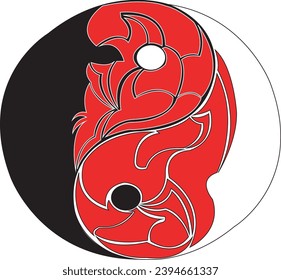 yin yang symbol with white background
