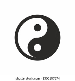 Yin and yang symbol. Yin Yan sign icon vector