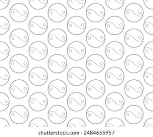 Yin Yang Symbole, Eight Trigram Attribute Sign element, isolated on white background for design poster, flyer, brochure, card, emblem - vector Illustration