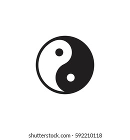 Yin and yang symbolic icon. Vector art.