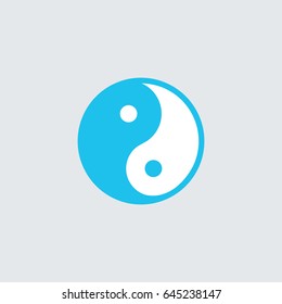 Yin and yang symbolic icon. Vector art.