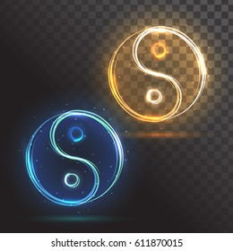 Yin yang symbols