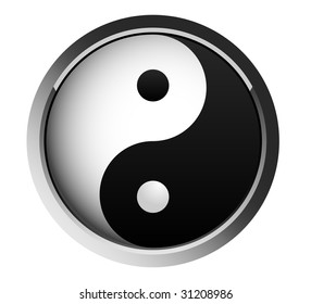 yin and yang, - taoist web button