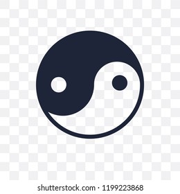 Yin Yang transparent icon. Yin Yang symbol design from Religion collection. Simple element vector illustration on transparent background.