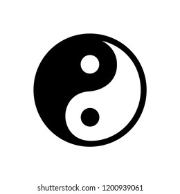 yin yang vector black and white