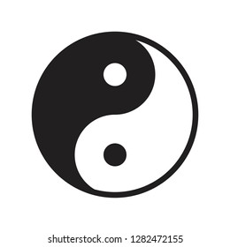 Yin yang vector, Chinese New Year related solid design icon